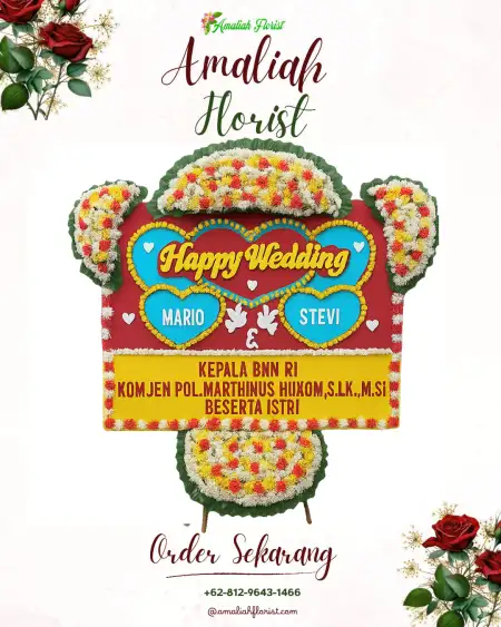 Papan Bunga Pernikahan Bangunkarya